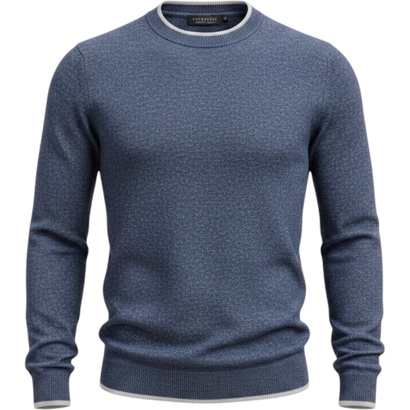 Maglificio Bartolini Other - Maglificio Bartolini Italy Mens Large Blue Wool Cashmere Sweater Luxury Winter